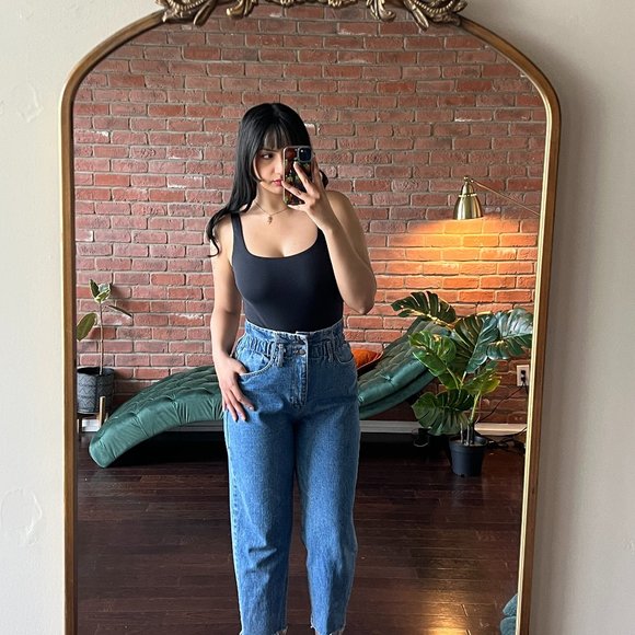 Oak and Fort Straight Leg Blue Jeans - Picture 1 of 2